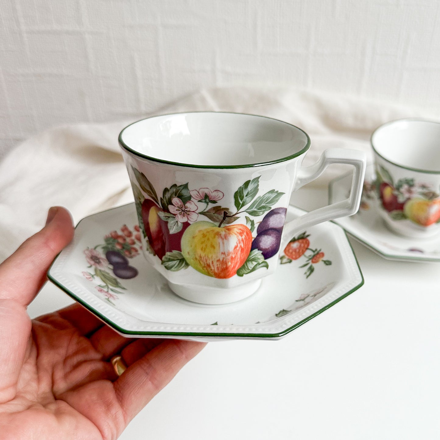 Pair of Johnson Brothers Cups and Saucers