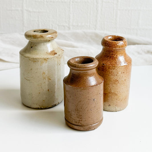 Trio of Victorian Small Pots
