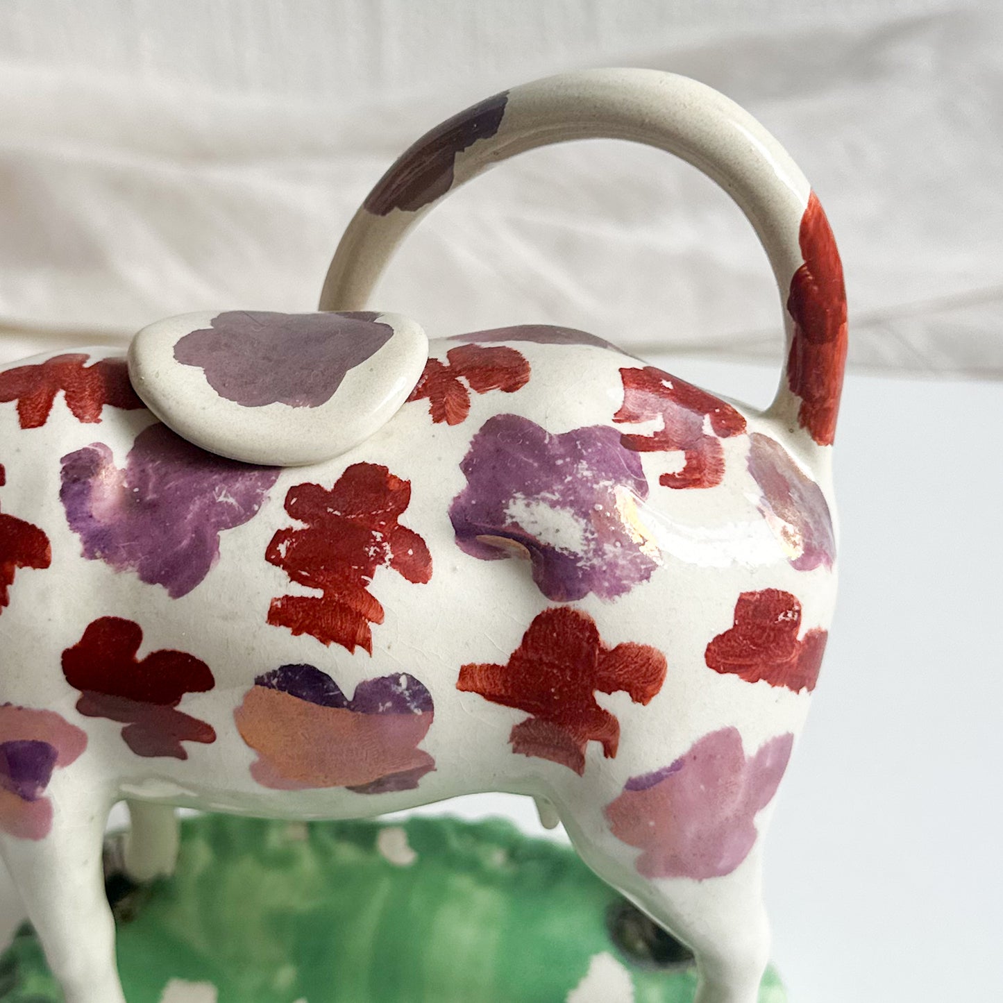 Cambrian Pottery Lustre Cow Creamer