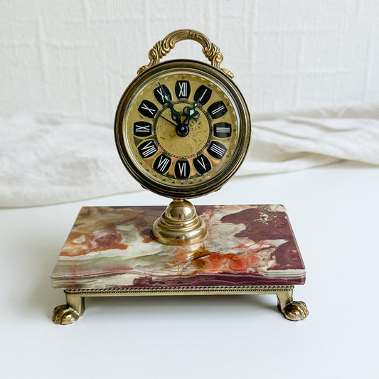 Onyx and Brass Clock
