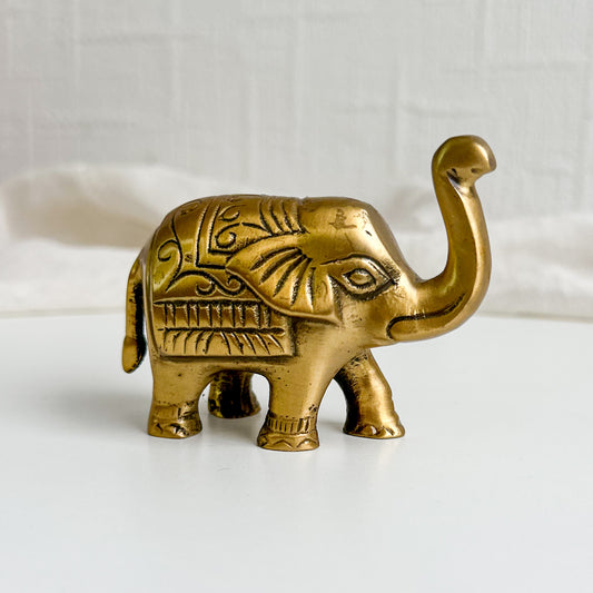 Small Brass Elephant Figurine