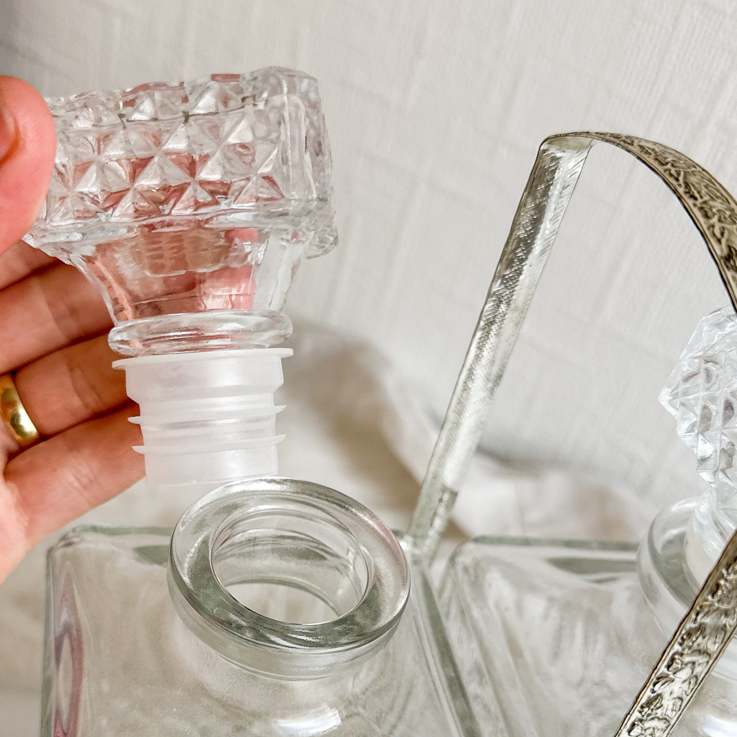 French Decanters in Silver Plated Tantalus