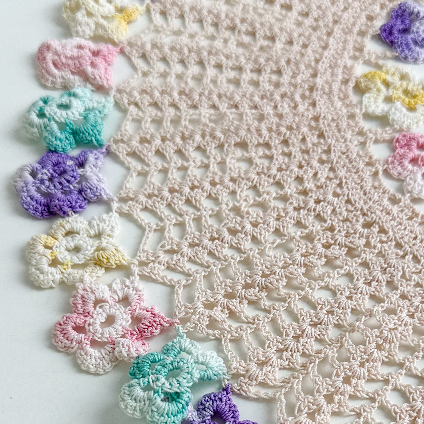 Vintage Crochet Floral Doily