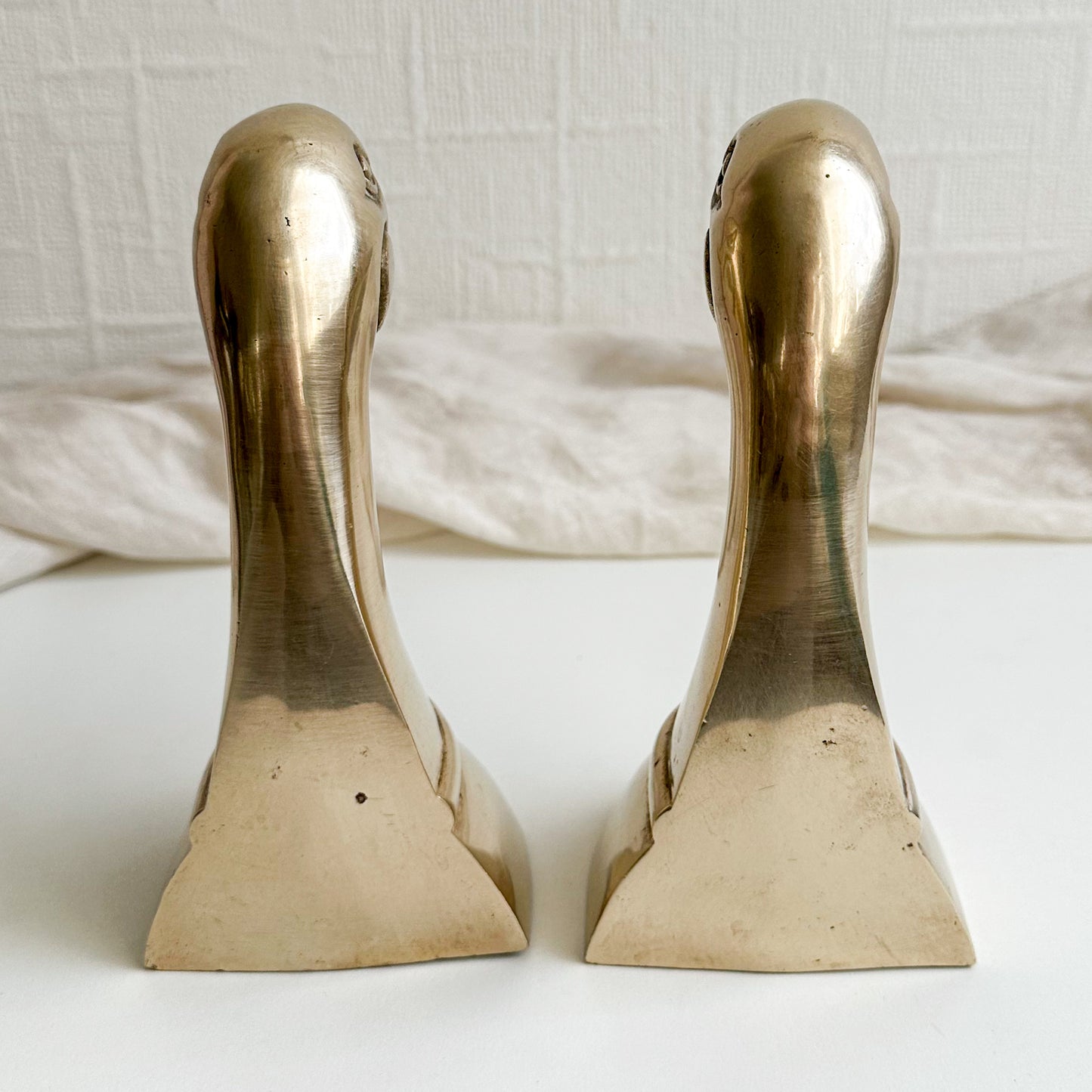 Pair of Brass Duck Bookends