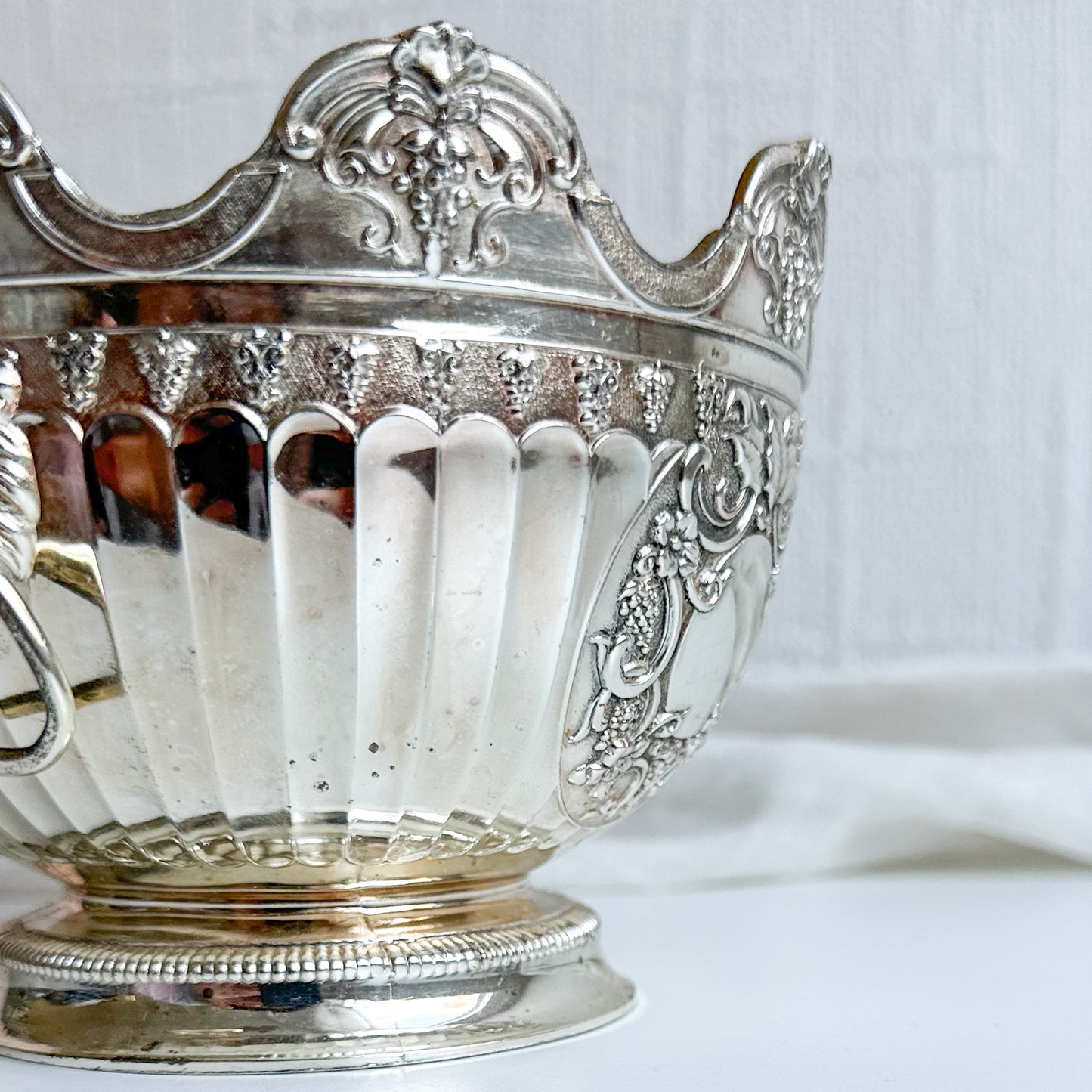 Silver Plated Footed Bowl with Mascarons