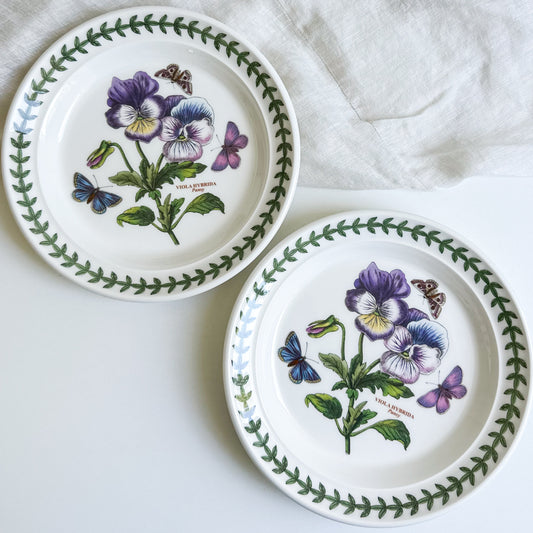 Pair of Portmeirion Pansy Plates