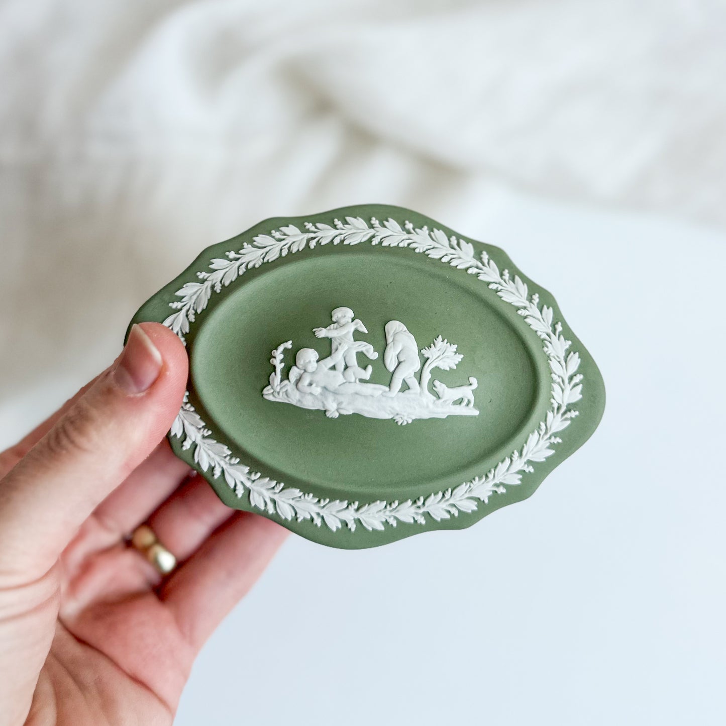 Green Jasperware Box by Wedgwood