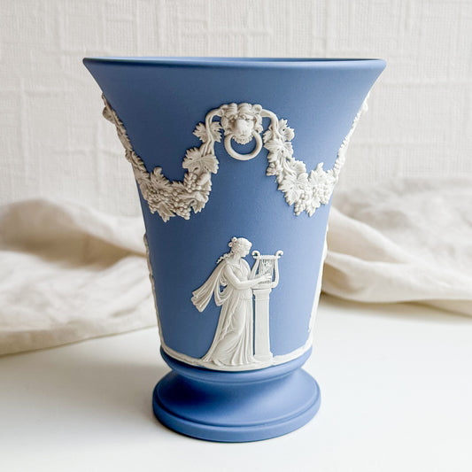 Blue Jasperware Vase by Wedgwood