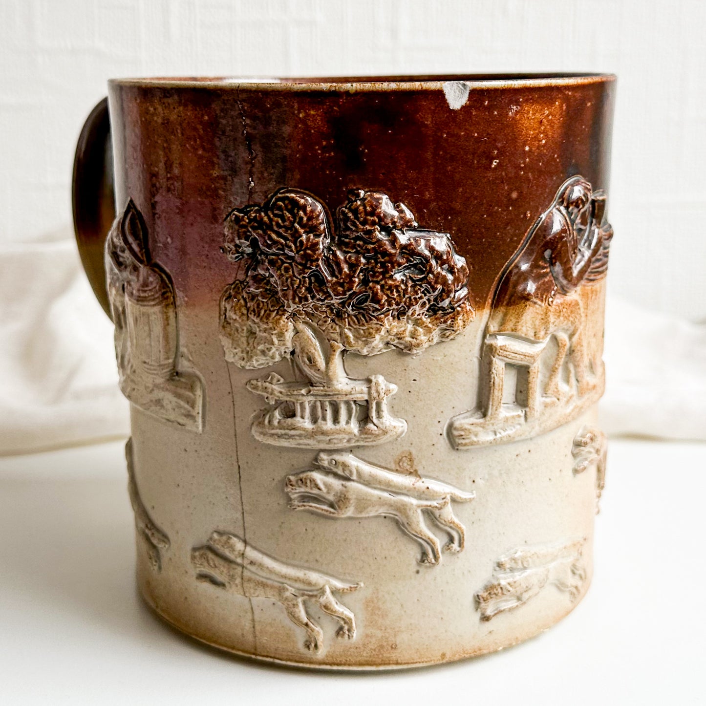 Victorian Salt Glazed Stoneware Tankard