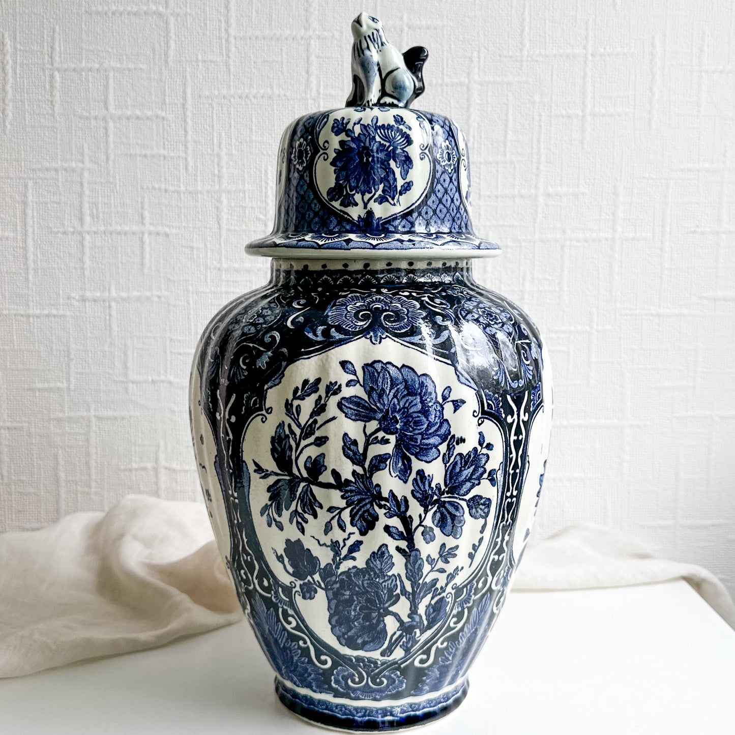 Large Delft Vase with Lid