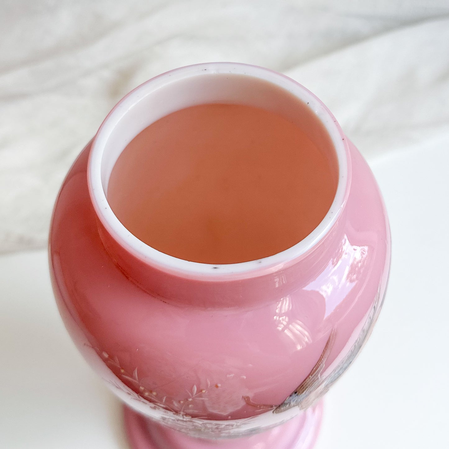 Victorian Bristol Pink Opaline Vase