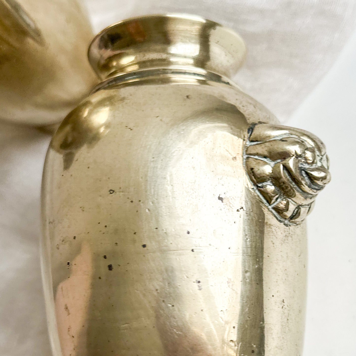 Pair of Solid Brass Vases