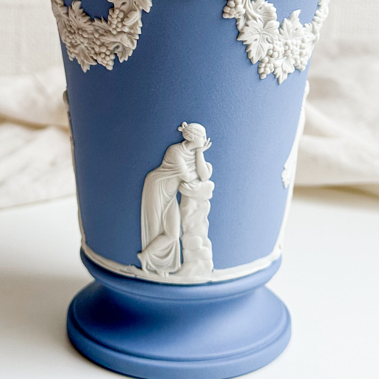 Blue Jasperware Vase by Wedgwood