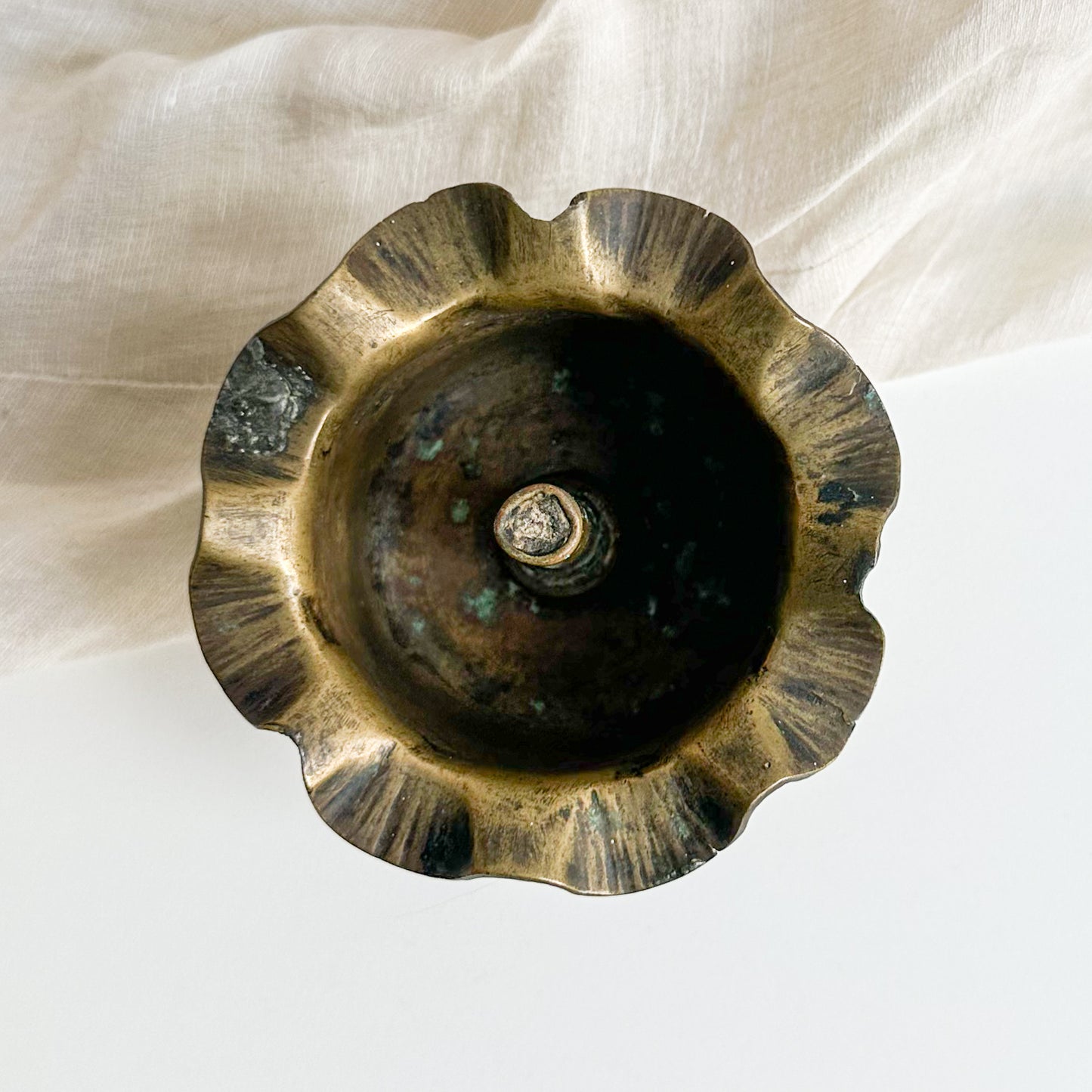 Brass Trench Art Ashtray / Trinket Dish