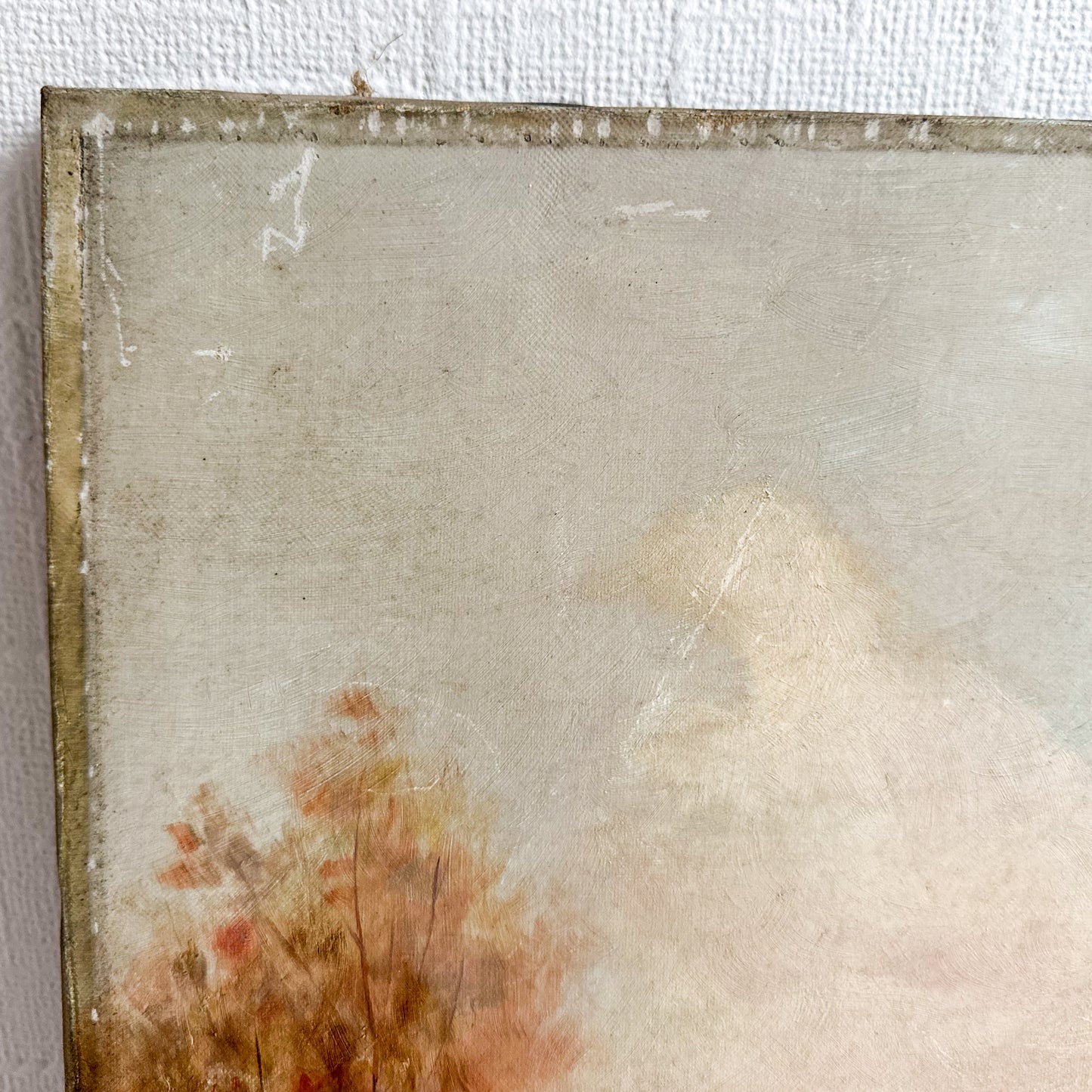 Antique Oil Painting with Wear