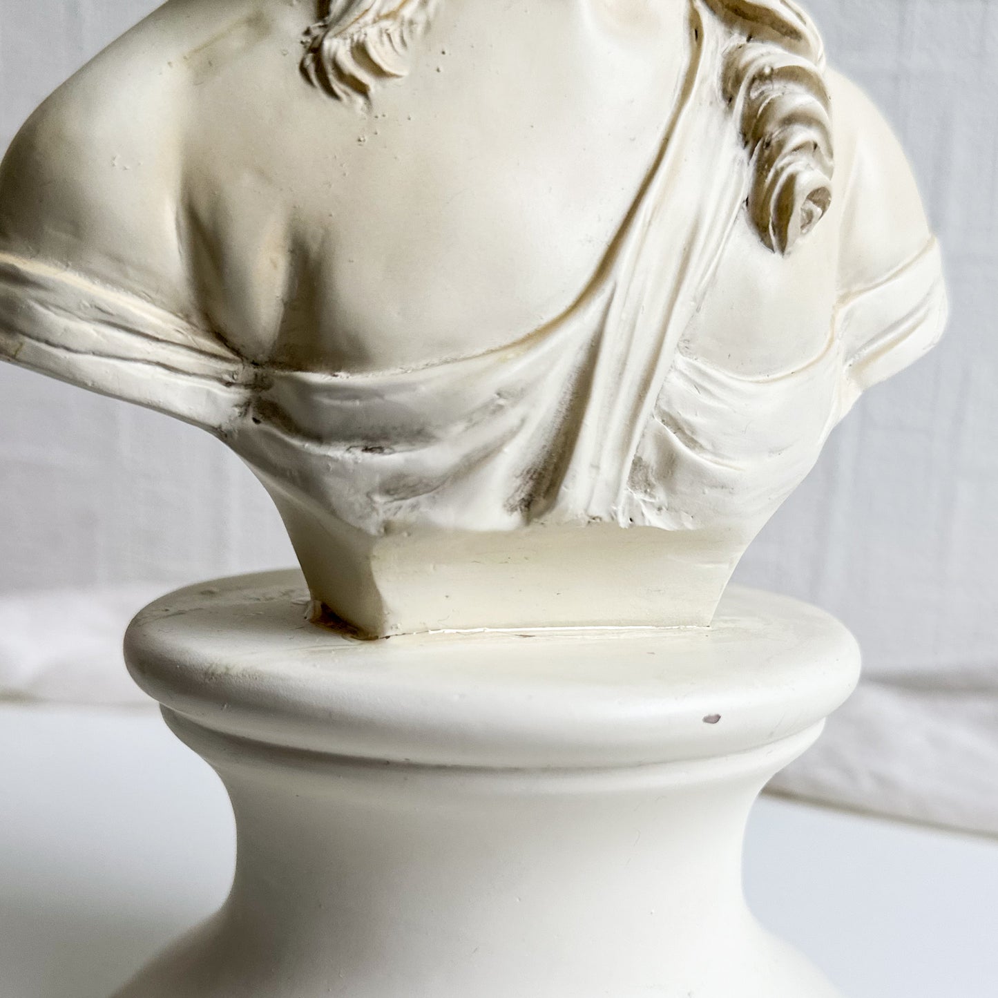 Resin Bust of Lady with Grapes