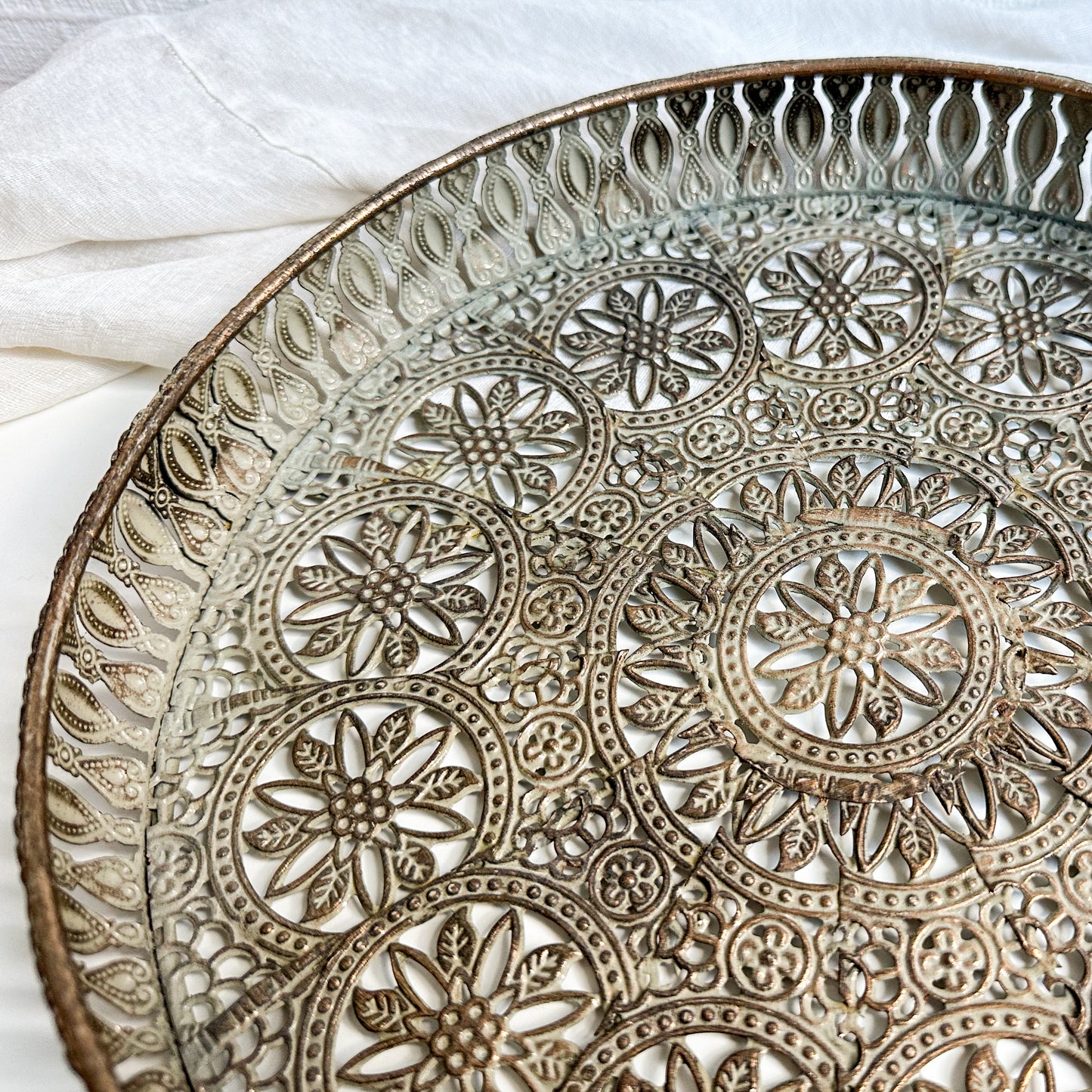 Round Filigree Tray