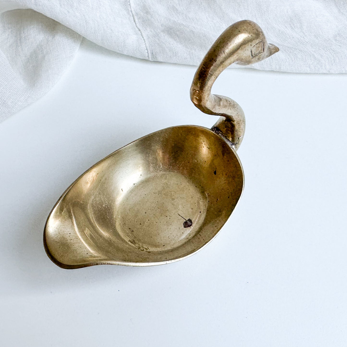 Brass Swan Trinket Dish