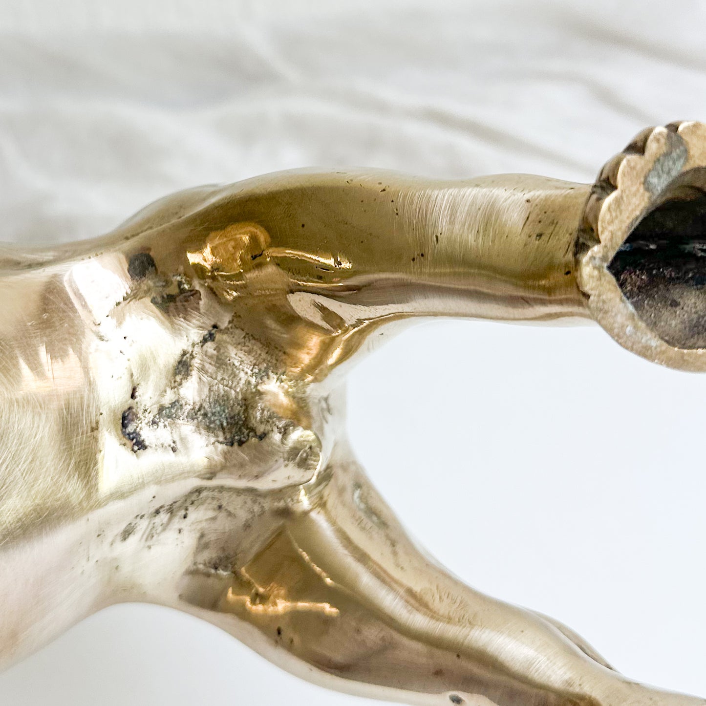 Large Brass Dog Figurine