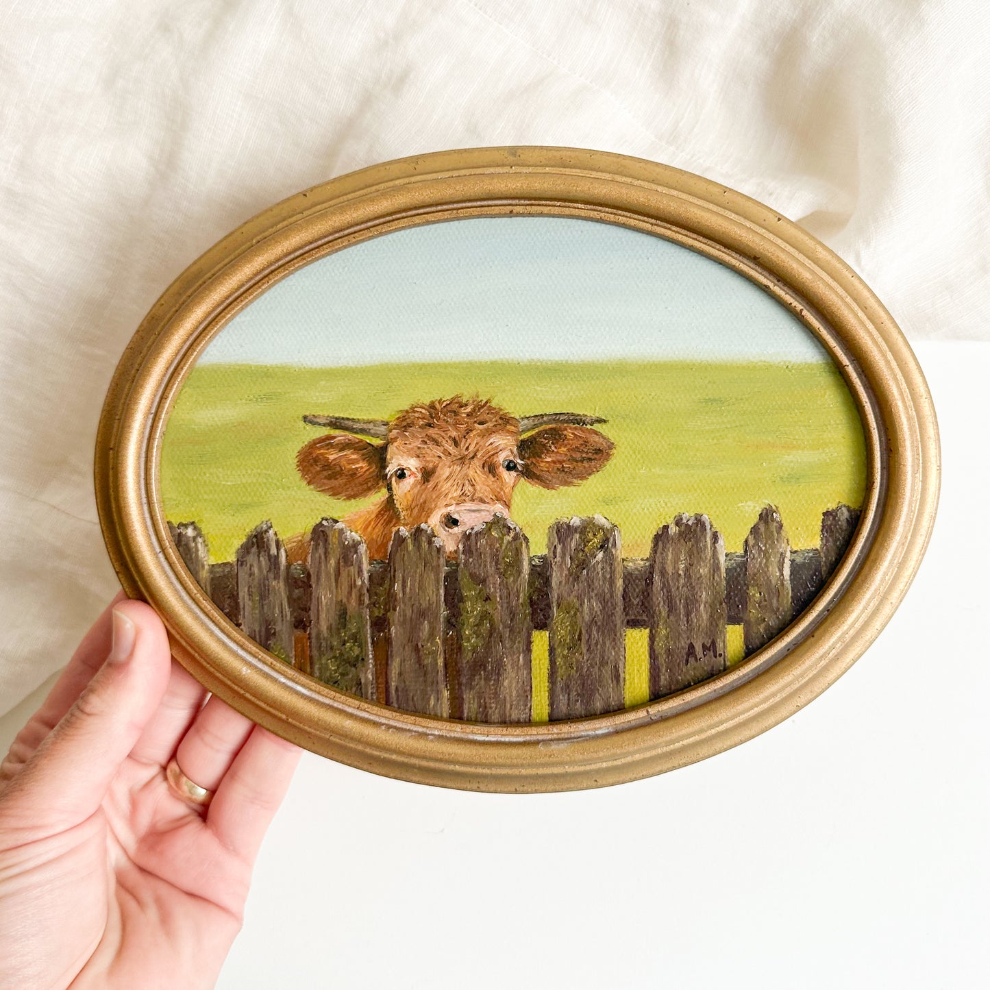 “Nosy Neighbour” - Original Oil Painting