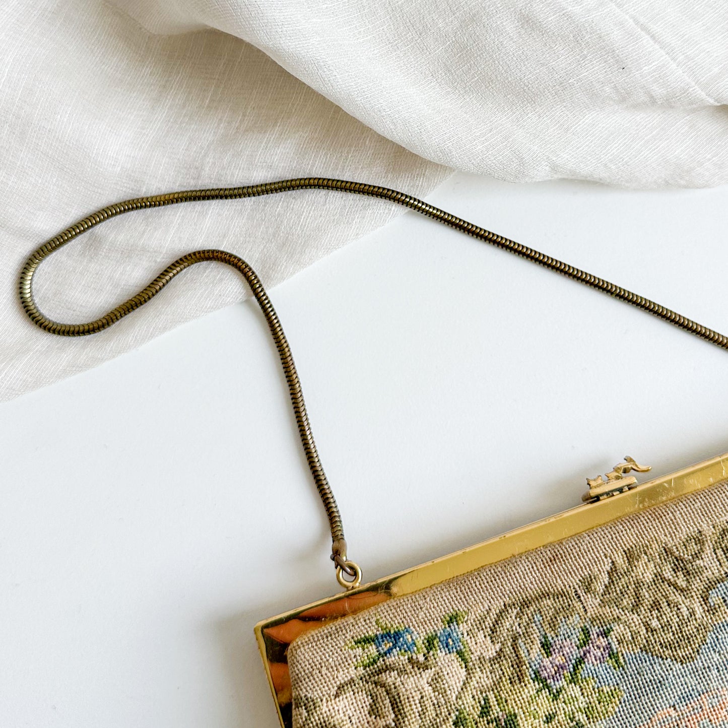 Petit Point Embroidered Handbag