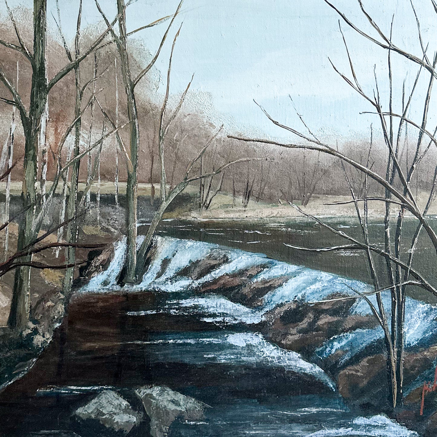 Waterfall Oil Painting on Canvas