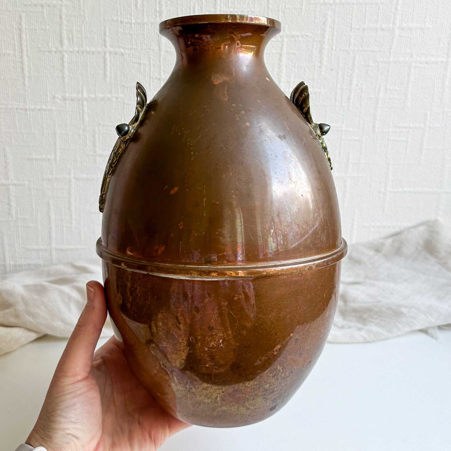 Antique Copper and Brass Vase