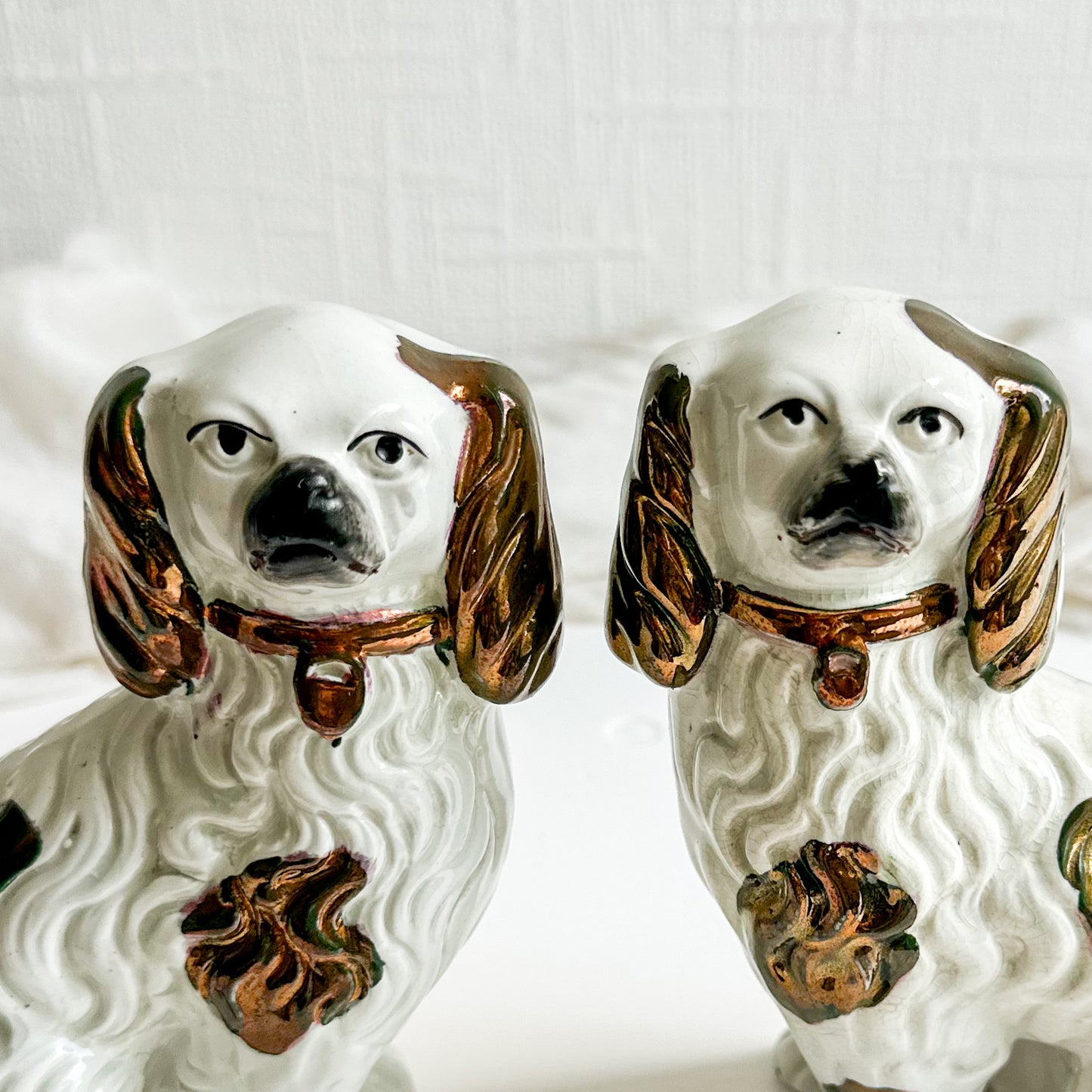 Pair of Small Staffordshire Spaniels