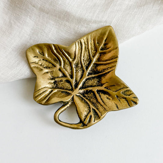 Brass Ivy Leaf Dish