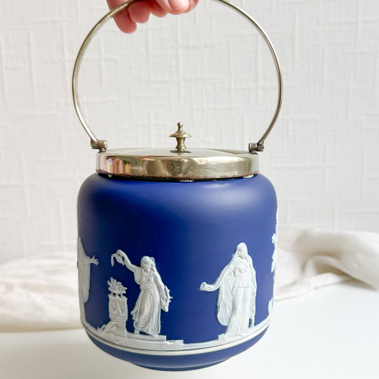 Adam’s Jasperware Biscuit Barrel