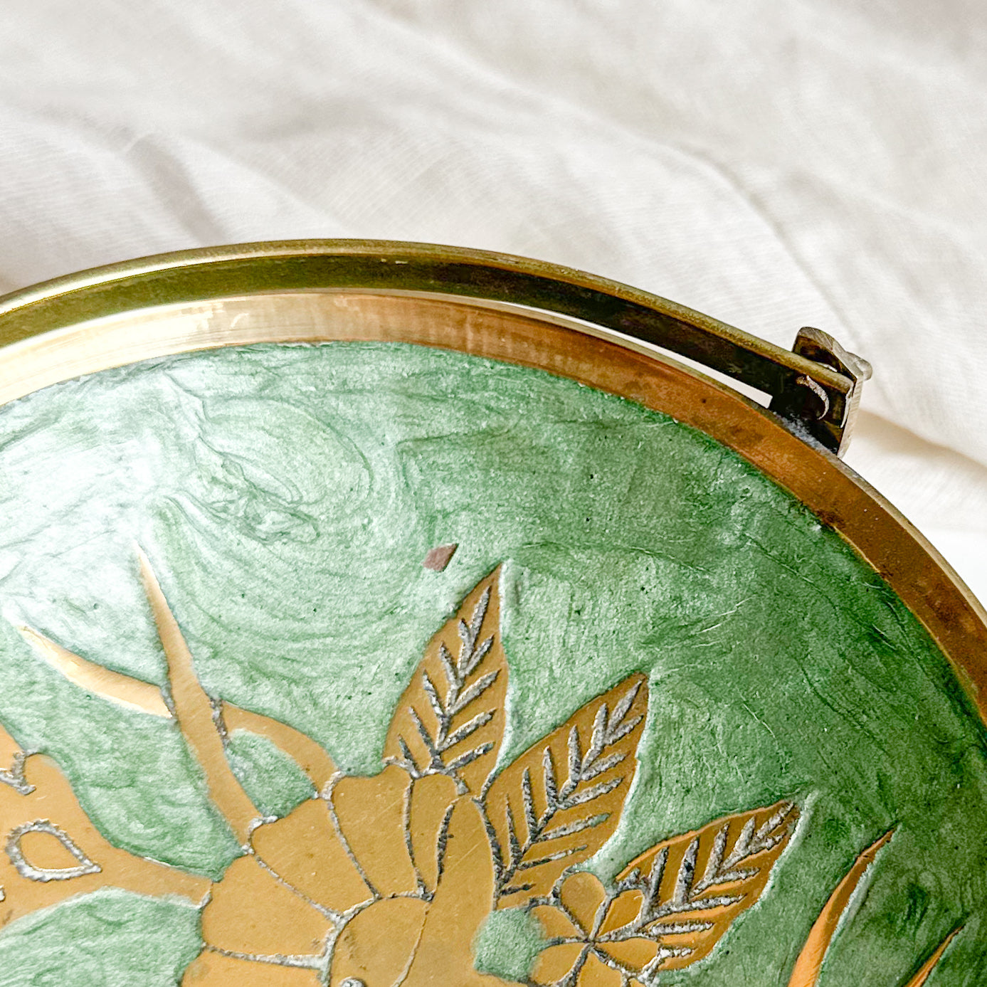 Brass Cloisonné Dish