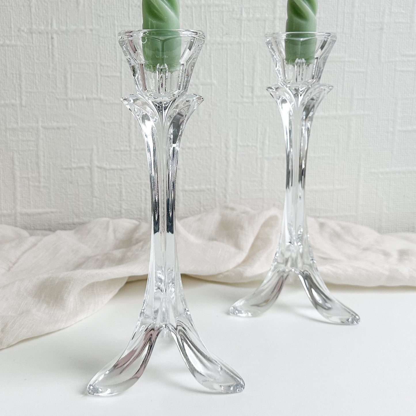 Pair of Cristal d’Arques Candlesticks