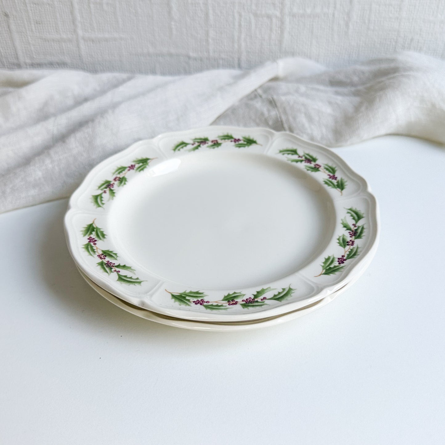 Pair of Wedgwood “Queen’s Holly” Small Plates