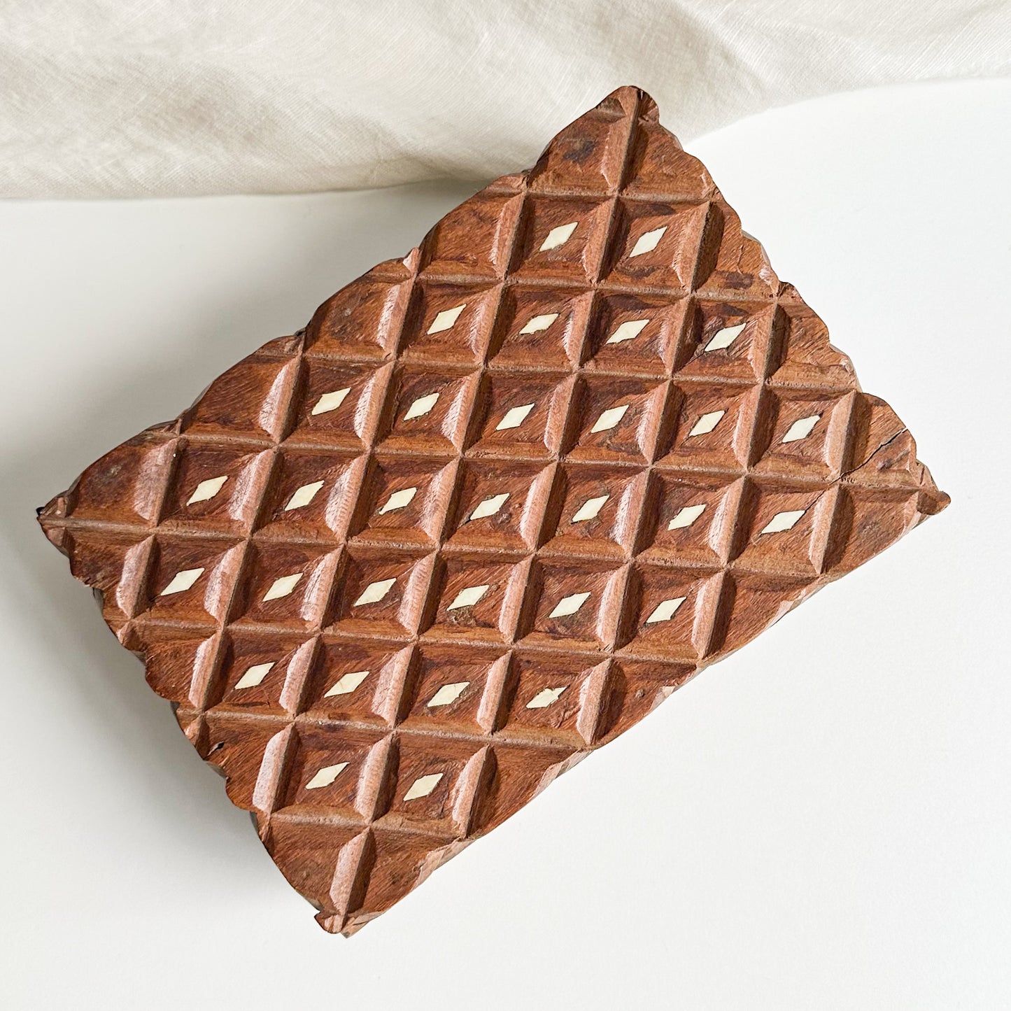 Hand Carved Inlay Box