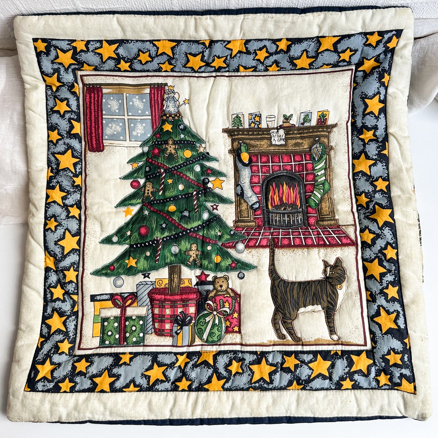 Christmas Quilted Cushion Cover