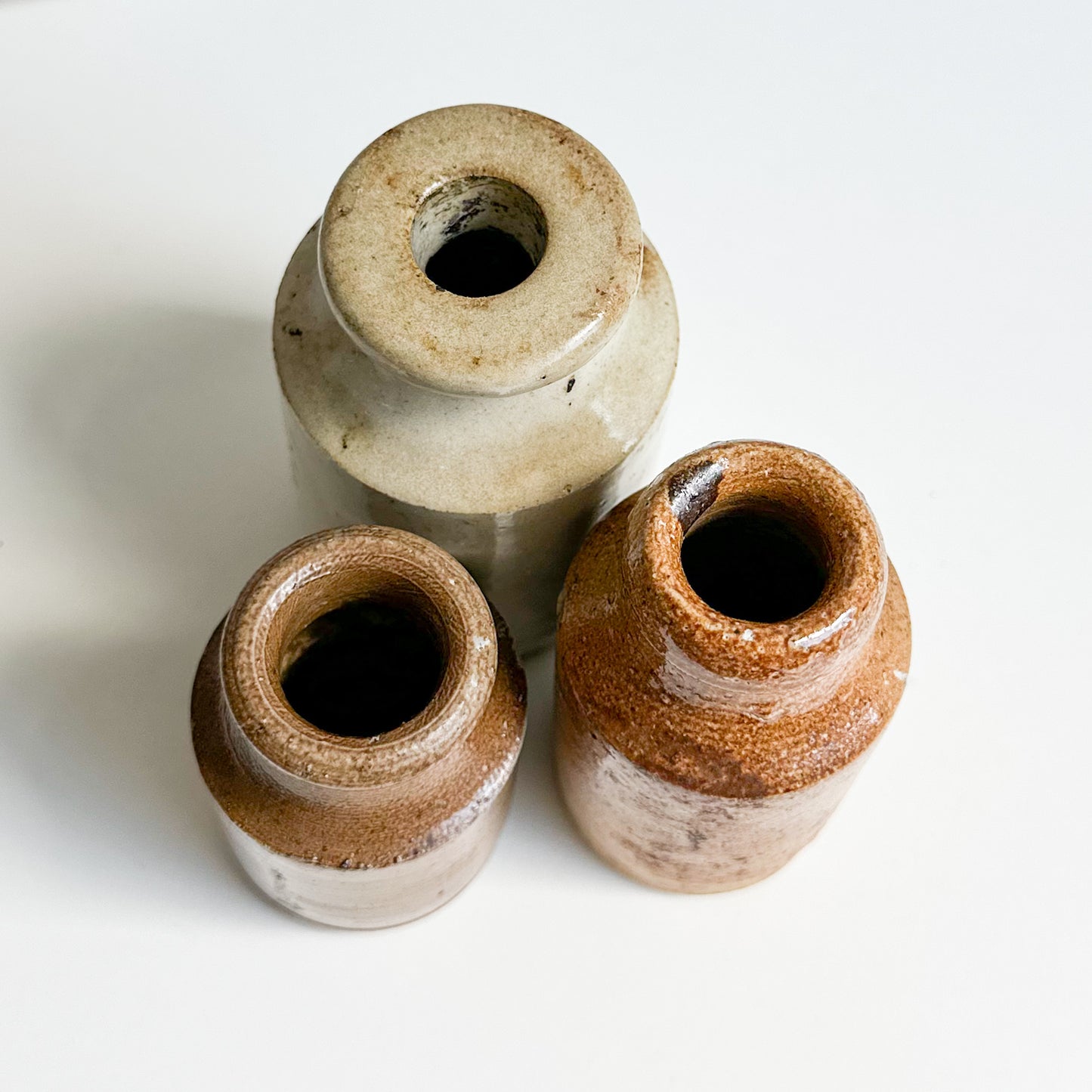 Trio of Victorian Small Pots