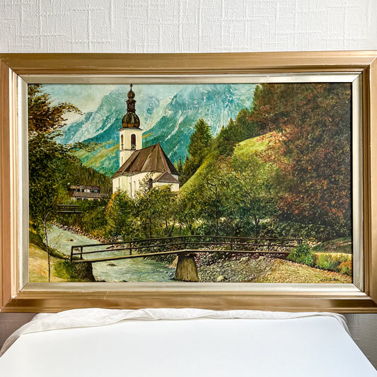 Bavarian Alps Oil Painting