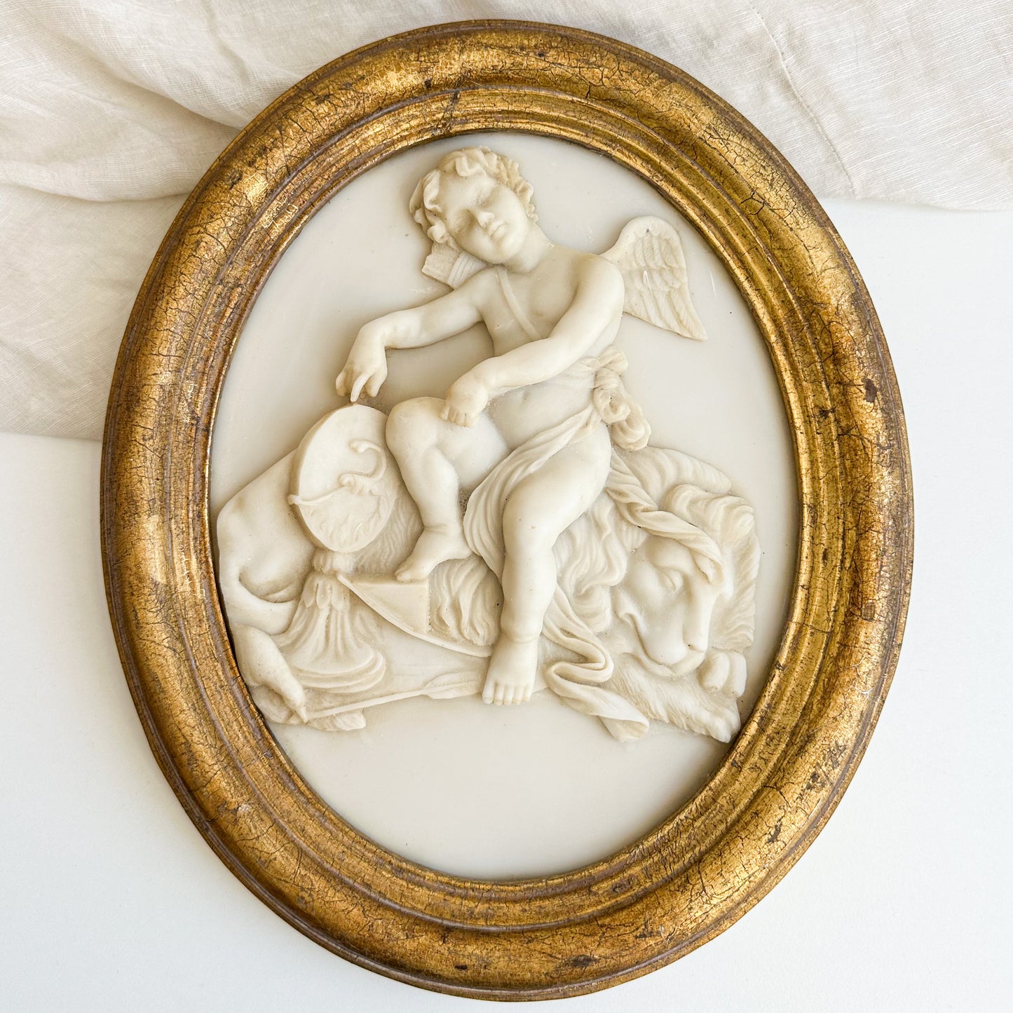 Framed Oval Wall Plaque