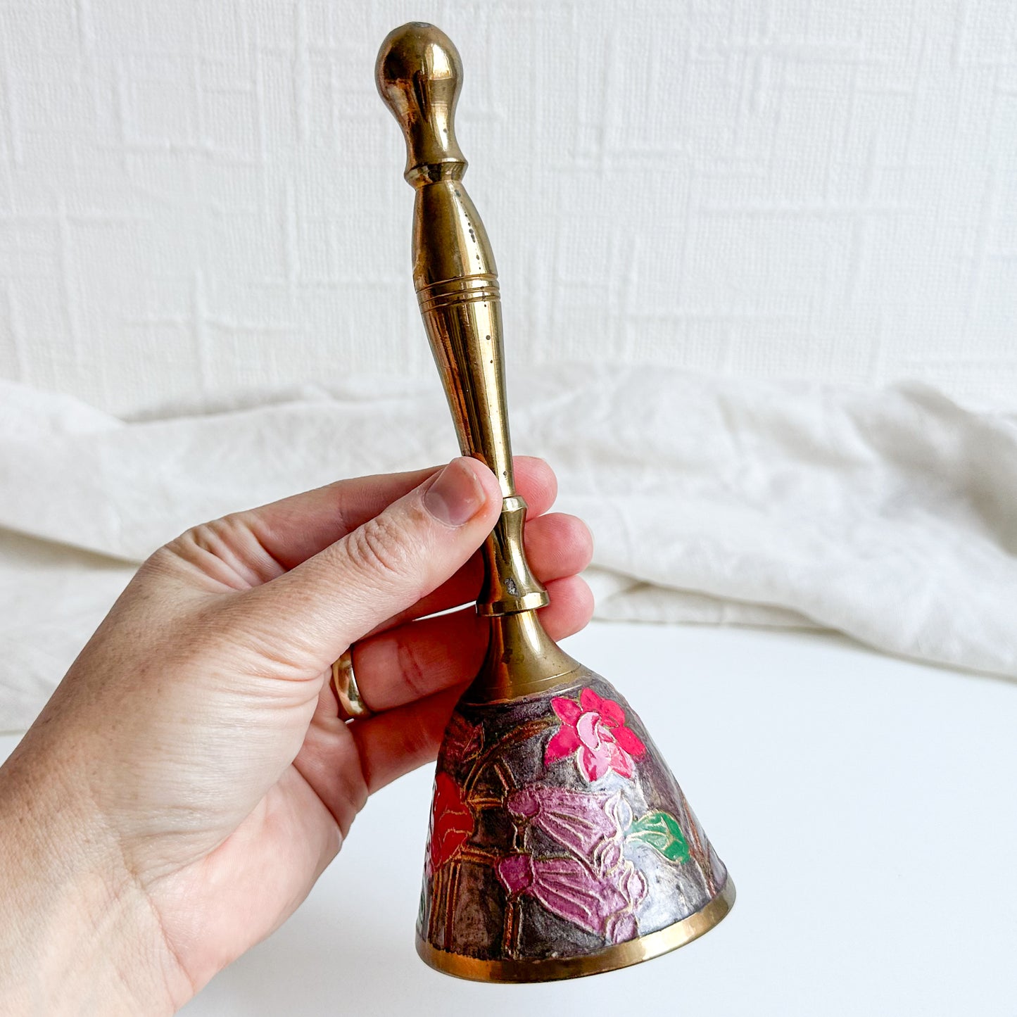 Cloisonne Brass Bell