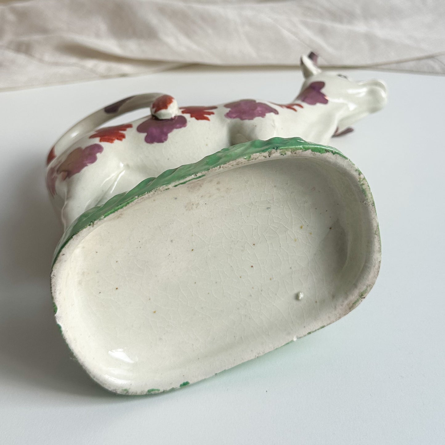 Cambrian Pottery Lustre Cow Creamer
