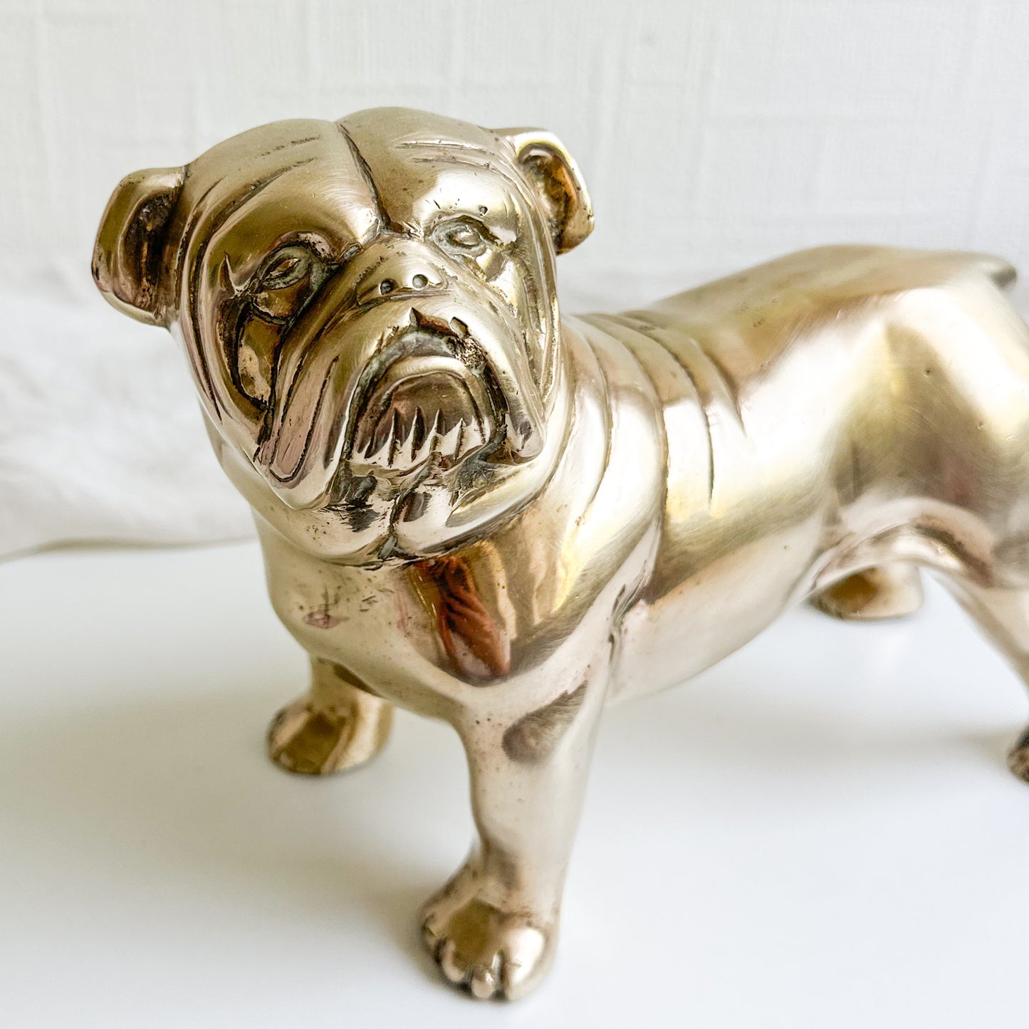Large Brass Dog Figurine