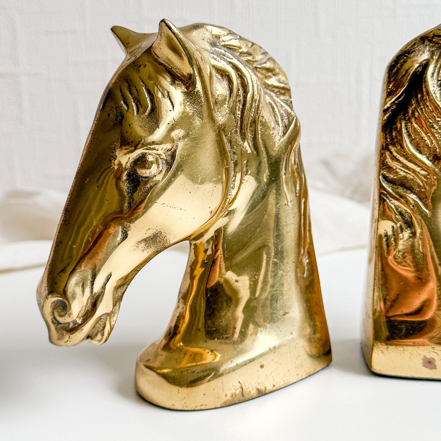 Pair of Brass Horse Bookends