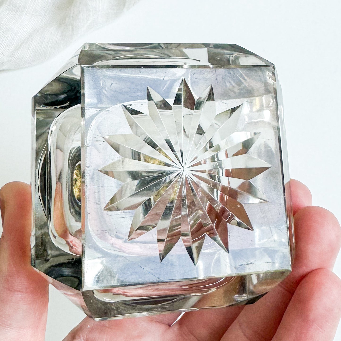 Antique Crystal Inkwell