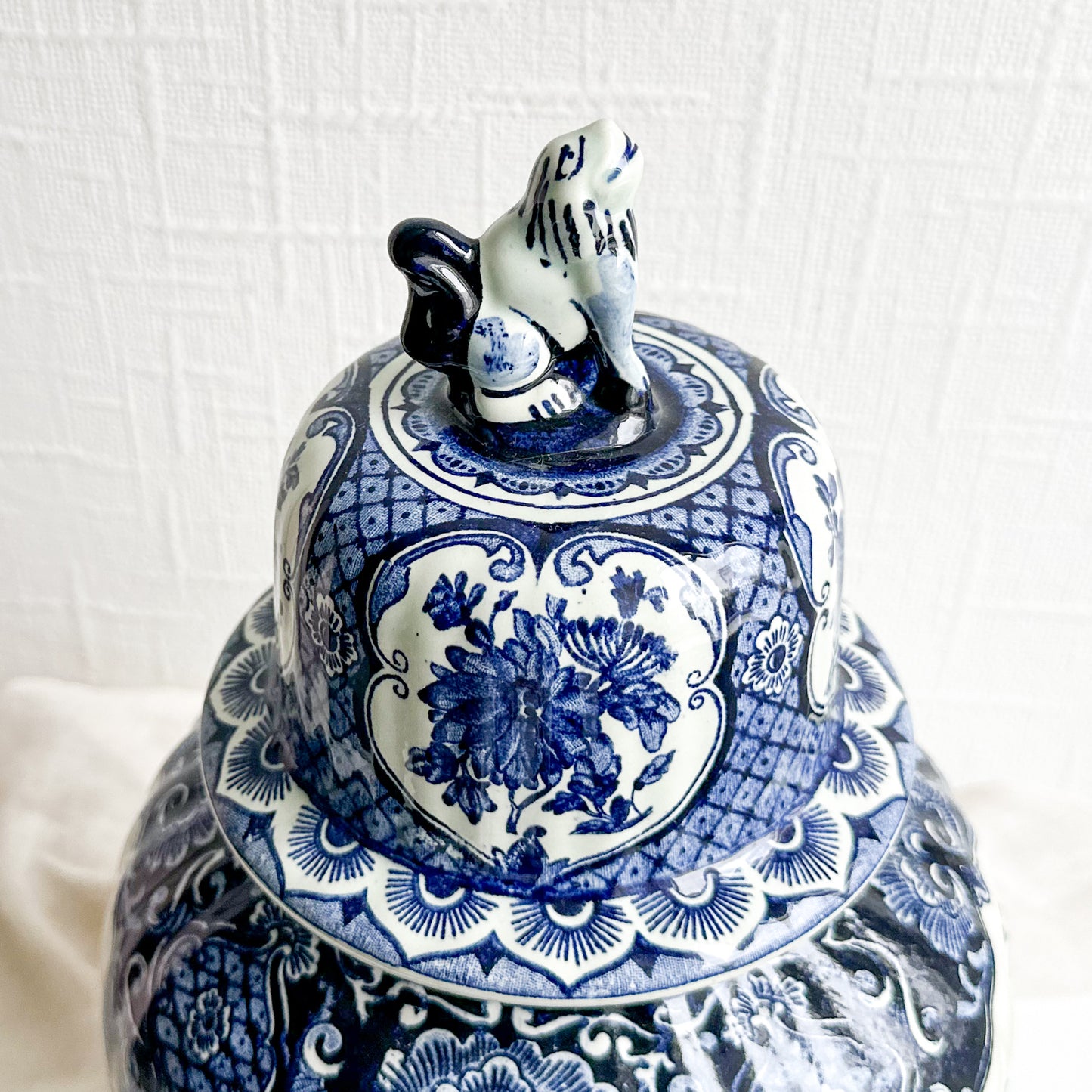 Large Delft Vase with Lid