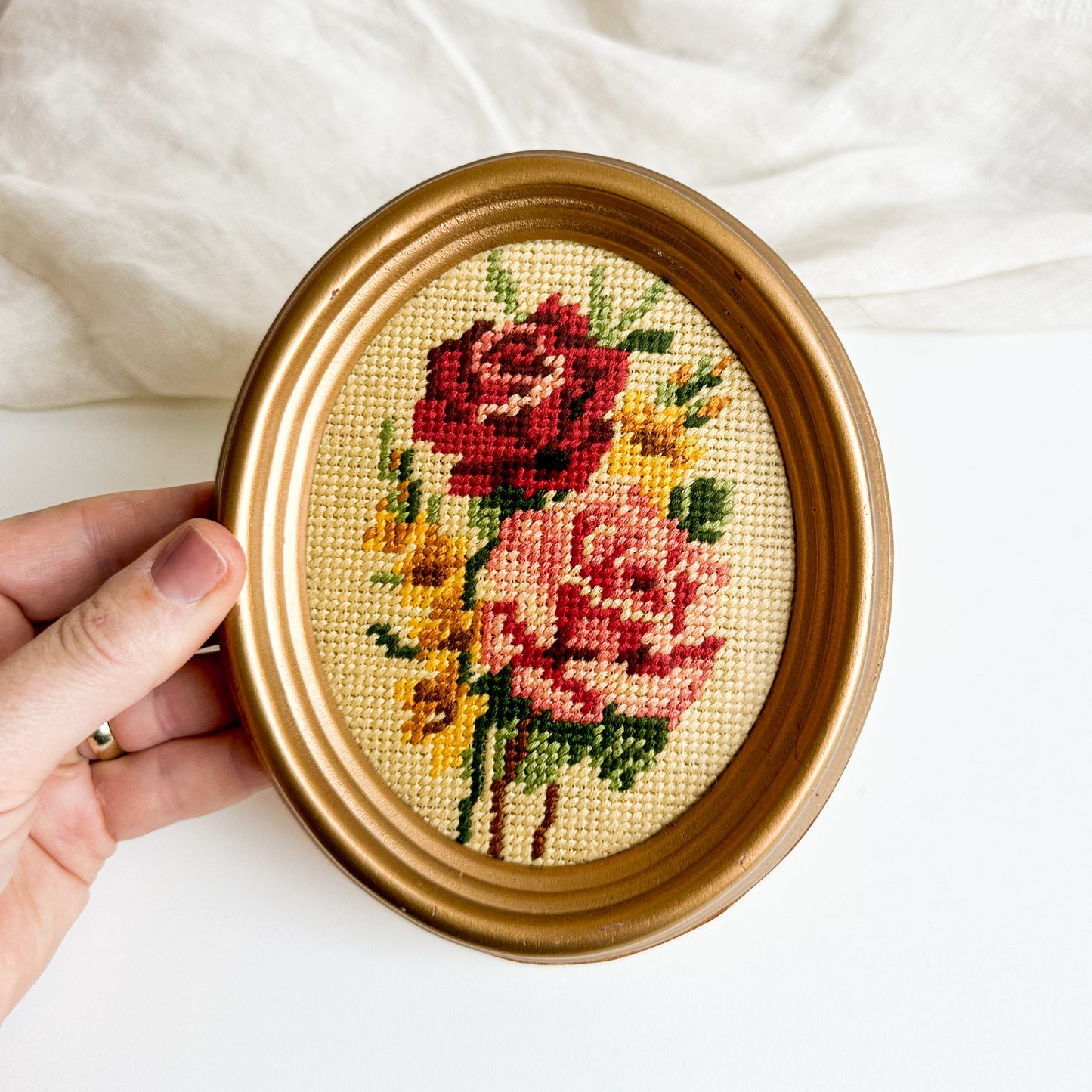 Small Floral Needlepoint