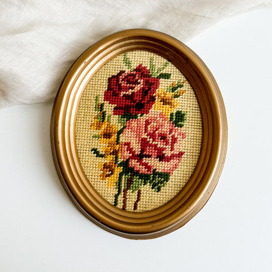 Small Floral Needlepoint