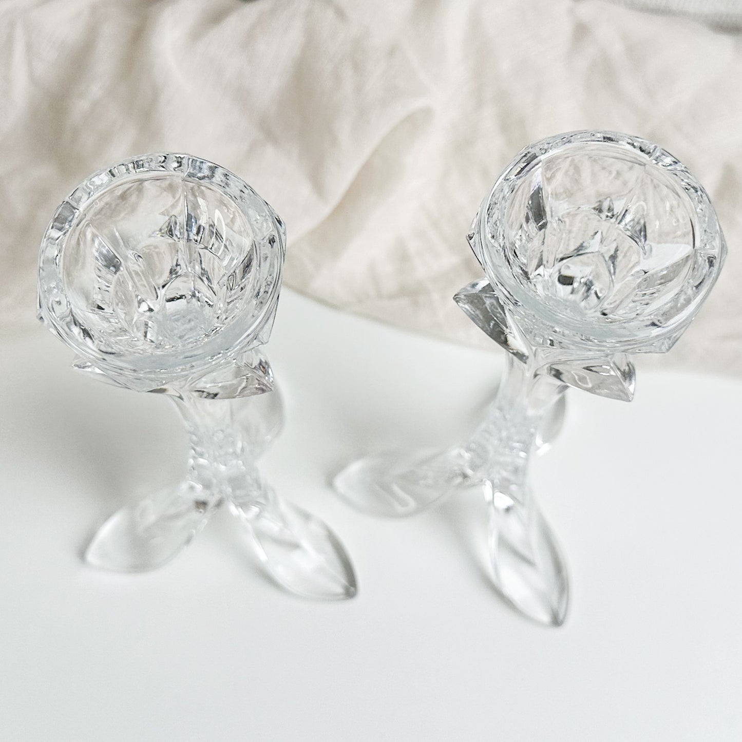 Pair of Cristal d’Arques Candlesticks