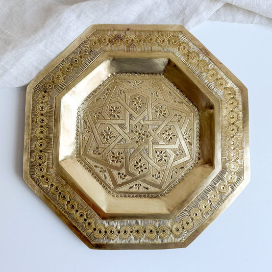 Octogon Brass Plate / Tray