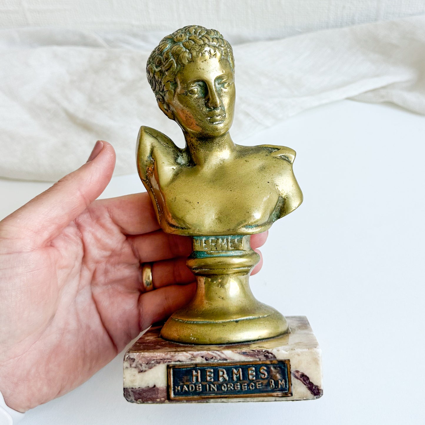 Brass Hermes Bust