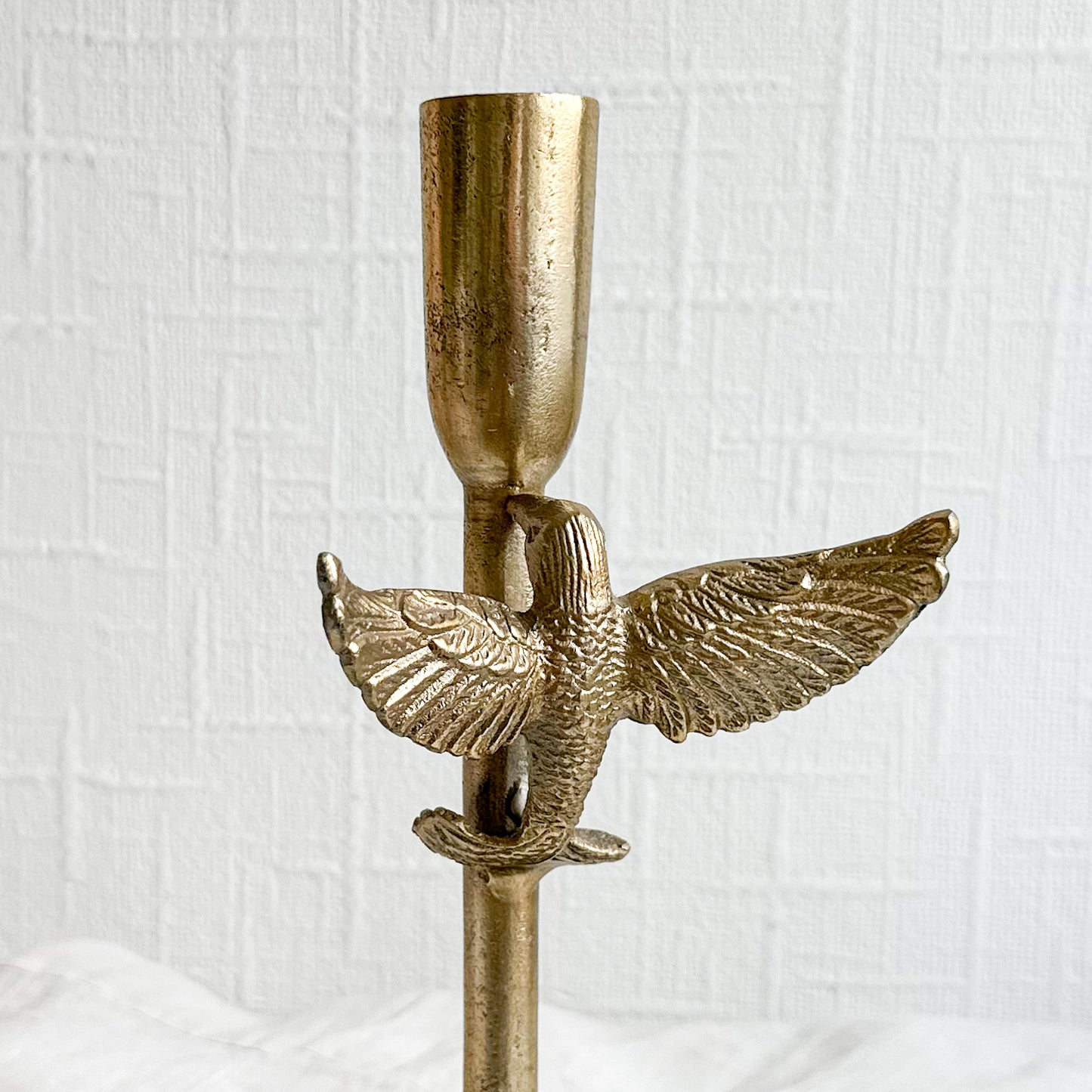 Metal Hummingbird Candle Holder